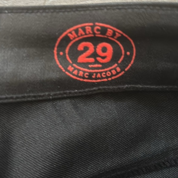 Marc by Marc Jacobs “stick” black waxed mid rise skinny jeans size 29 GUC - Picture 3 of 10